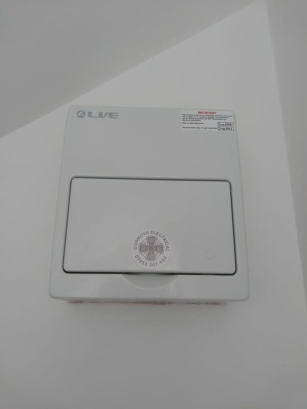 New Circuits and Consumer Unit Upgrade - Penzance Loft Flat — fuse board replacement in penzance, photo 5